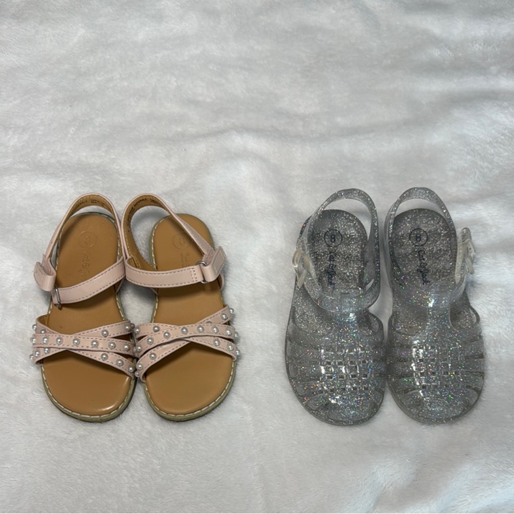 Cat & Jack Silver and Pink Sandals for Kids